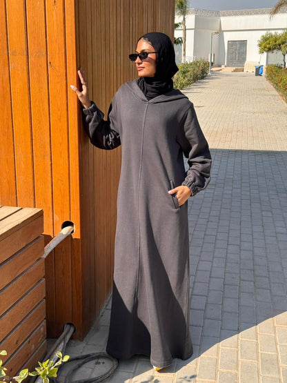 Grey Hoodie dress