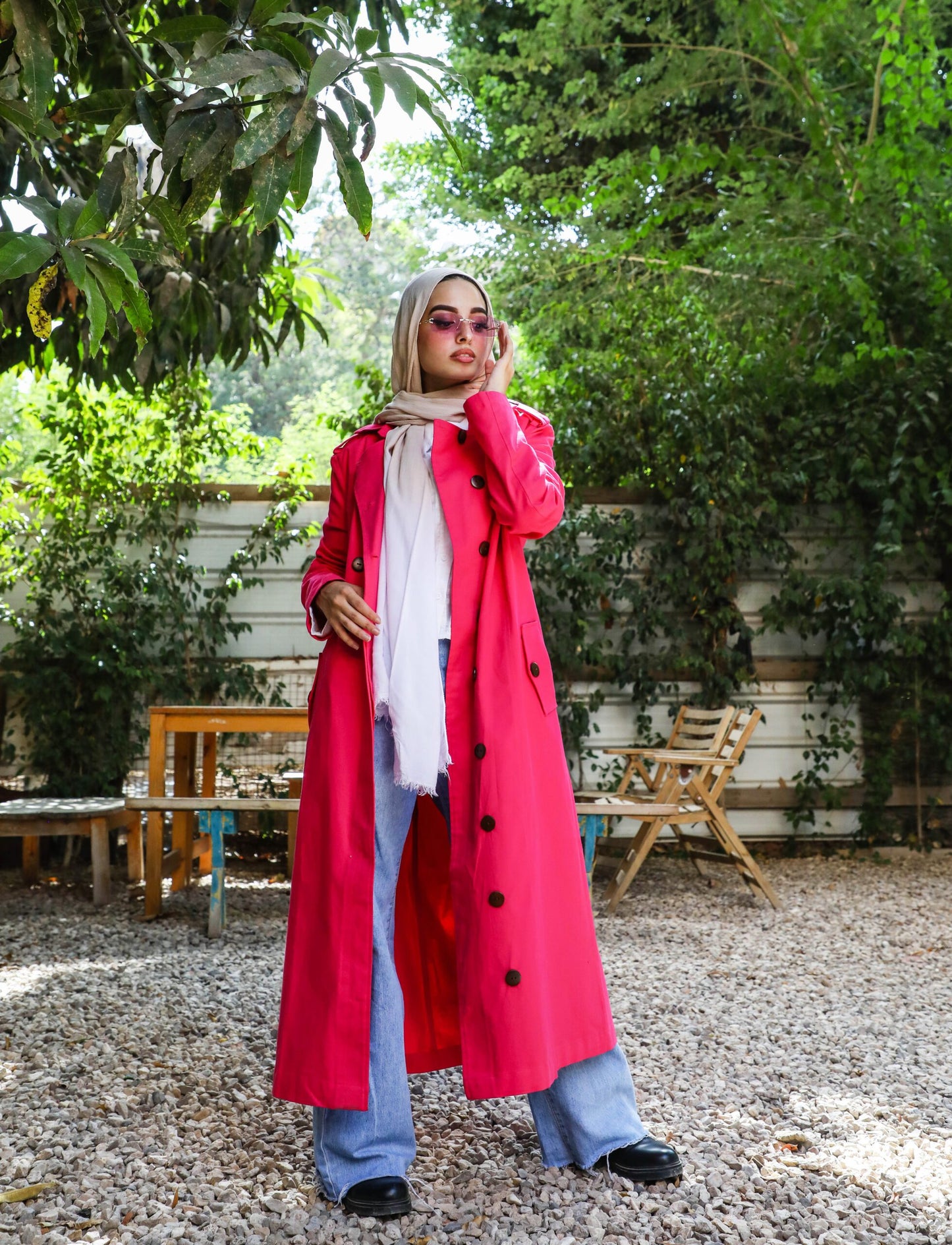 Pink Trench Coat