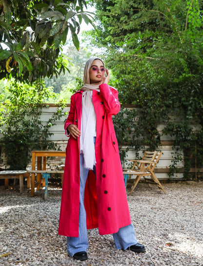 Pink Trench Coat